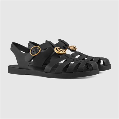 gucci rubber buckle strap sandal white|Gucci rubber sandals sale.